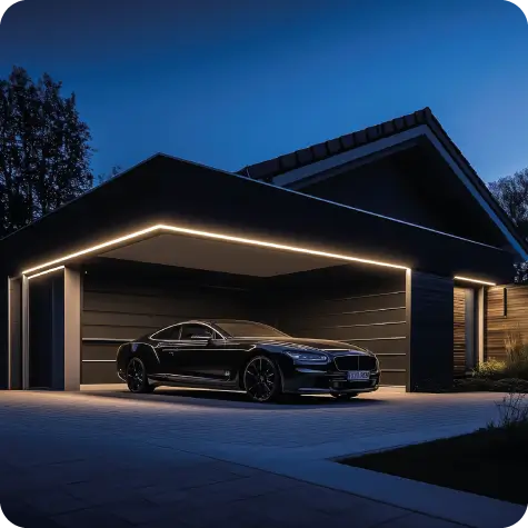 Carport Beleuchtung mit LED Streifen