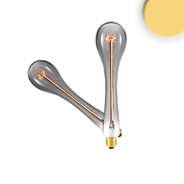 LED E27 Leuchtmittel Vintage Line Waterdrop smoky, 4W 2200K