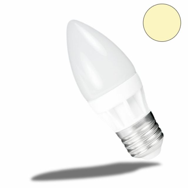E27 LED Keramik milky Kerze , 4 Watt, warmweiss