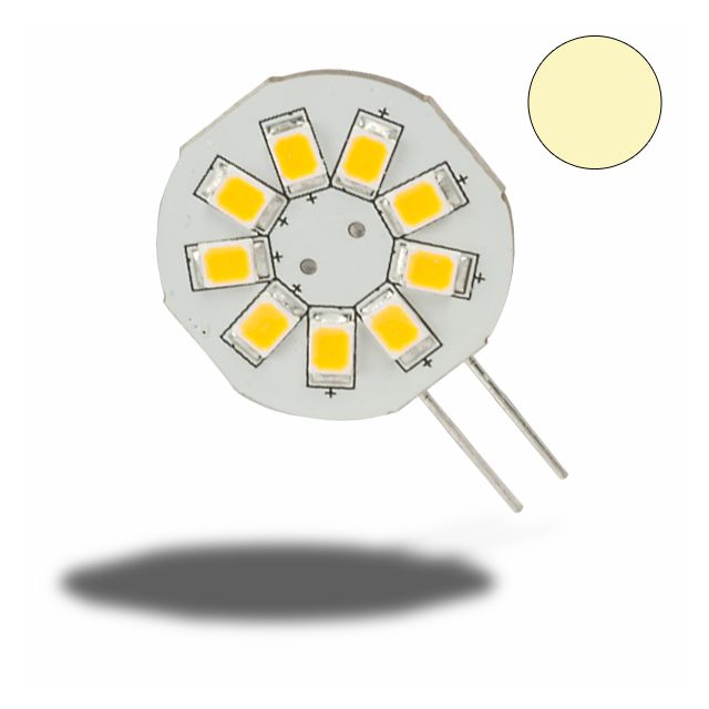 G4 LED 9SMD, 1,5W,  warmweiss, Pin seitlich