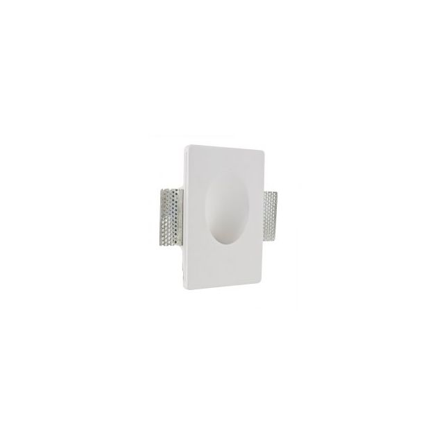 Wand-Einbauleuchte aus Gips, quadratisch, GU4/MR11, große Bauform