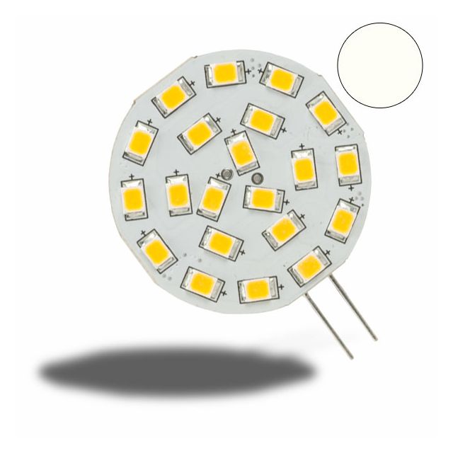 G4 LED 21SMD, 3W, neutralweiss, Pin seitlich