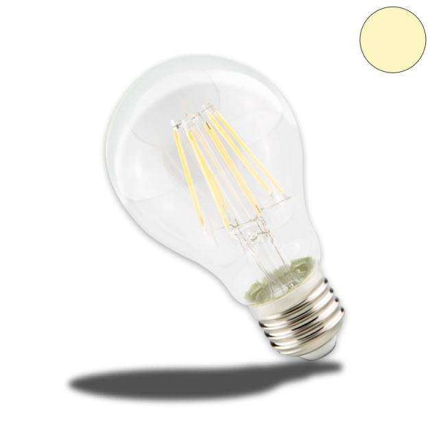 E27 LED Birne, 5 Watt, klar, warmweiss, dimmbar