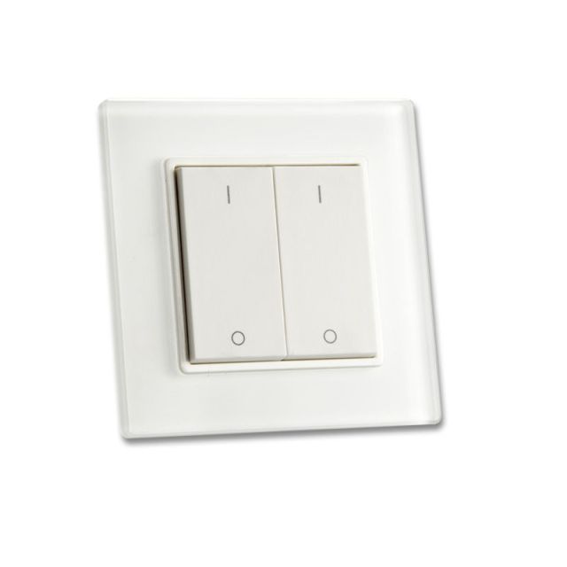 SIRIS 2 Zonen Wand-Controller mit Tasten, weiß mit Batteriebetrieb