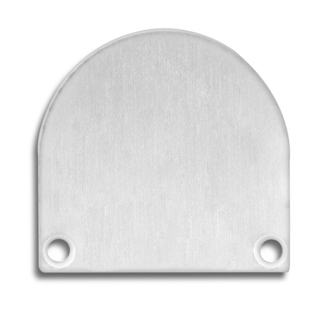 Endkappe EC46 Alu für Aufbauprofil/Einbauprofil Mini 24 flach, 2 STK, inkl. Schr