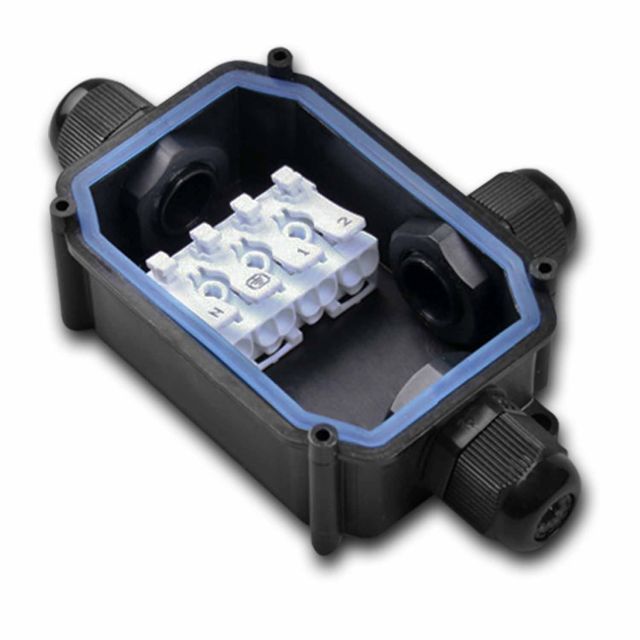 Kabel Y-Verbinder IP67, Würgenippel + Push-Klemme 2x4polig