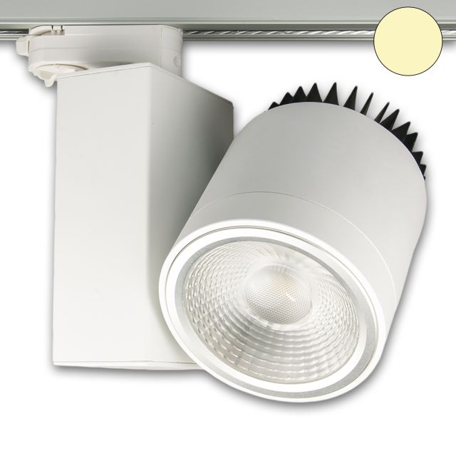 3-PH Schienen-Strahler fokussierbar, 30W, 30°-50°, weiß matt, warmweiß, dimmbar