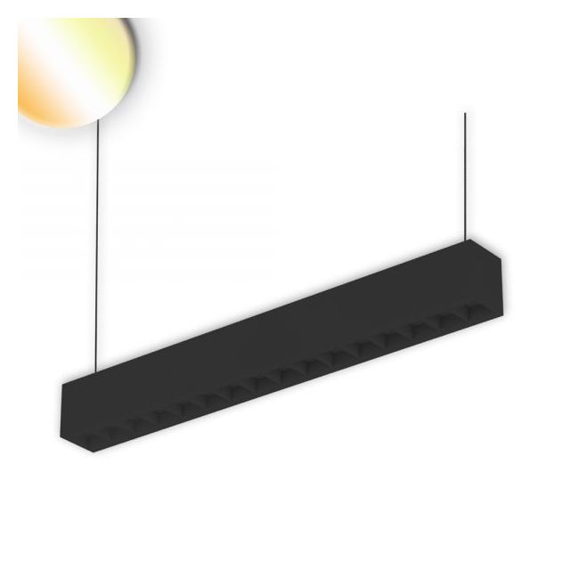 LED Aufbau/Hängeleuchte, RASTERPRO, 20W, anreihbar, schwarz, ColorSwitch