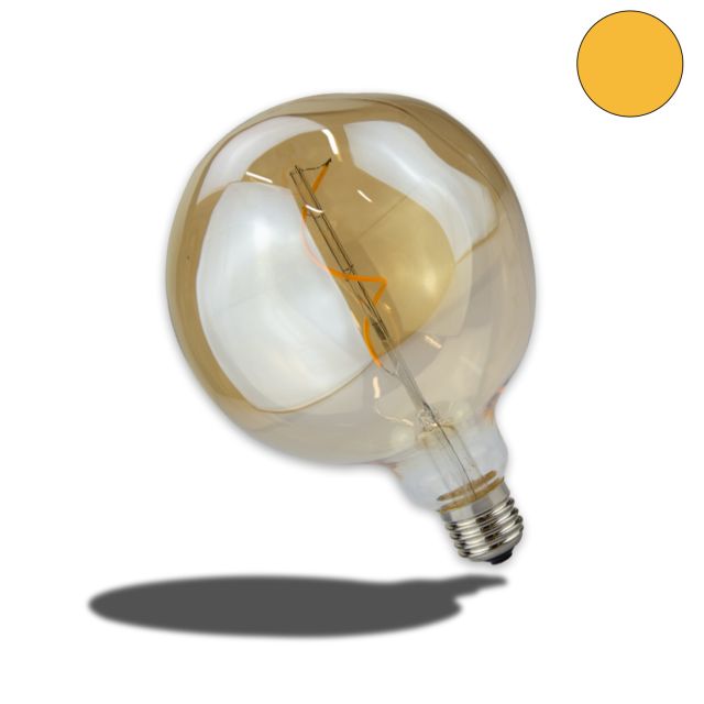 LED E27 Vintage Dekobirne 125, Glas amber, 4W, 2200K, dimmbar