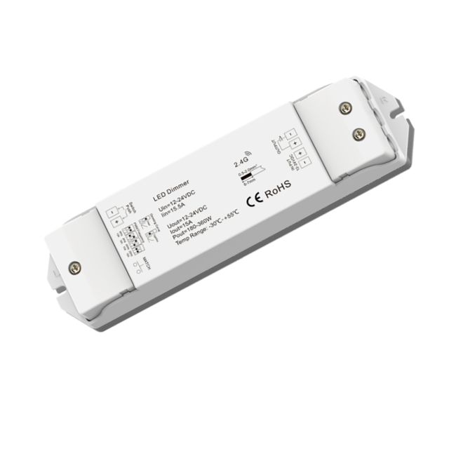 SERRI SingleColor LED Streifen Multi-PWM-Dimmer, Push/Funk Mesh, 1 Kanal, 12-24V/DC, 10-15A