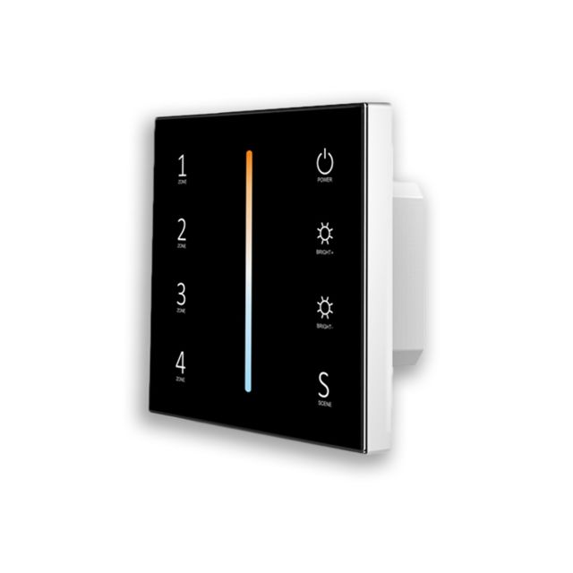 SERRI CCT 4 Zonen Einbau-Touch-Fernbedienung, schwarz, 230V