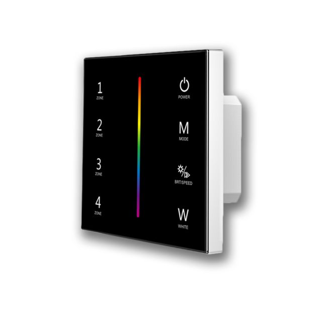 SERRI RGBW 4 Zonen Einbau-Touch-Fernbedienung, schwarz, 230V