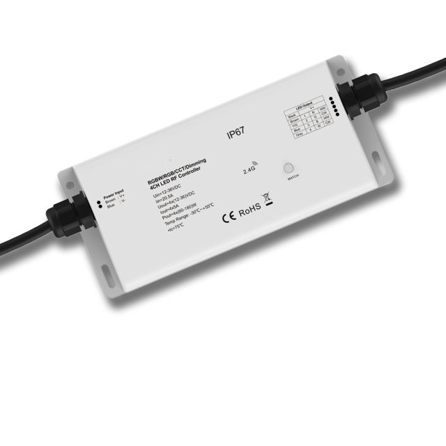 SERRI Funk Mesh PWM-Controller IP67, 1-4 Kanal SC/CCT/RGB/RGBW, 12-36V/DC, 4x5A