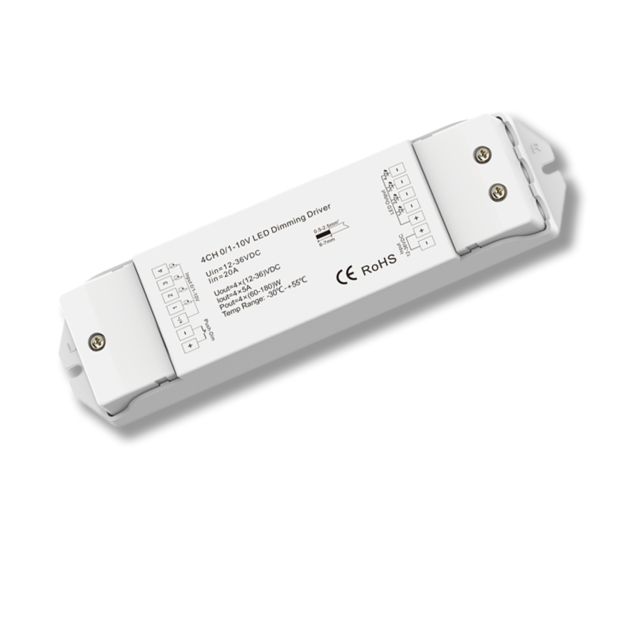 SERRI 1xPush/4x1-10V Input PWM-Controller, 4 Kanal, 12-36V/DC, 4x5A