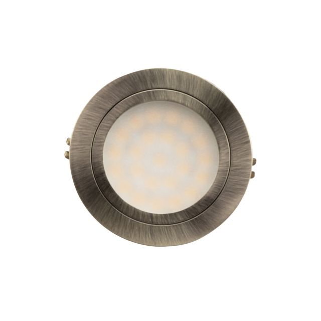 Plug&Play-F LED Möbeleinbaustrahler, 12V/DC, 2W, silber, 3000K, dimmbar