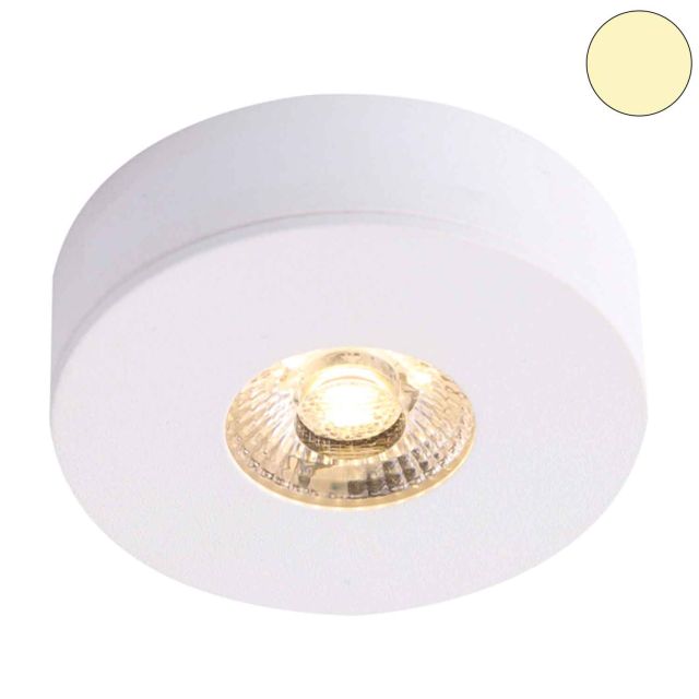  Plug&Play-F LED Ein-/Aufbauleuchte, 24V/DC, 3W, weiß, 3000K, dimmbar