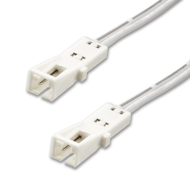 Plug&Play-F Anschlussbuchse Female, 2-polig, max. 3A, weiß, 100cm