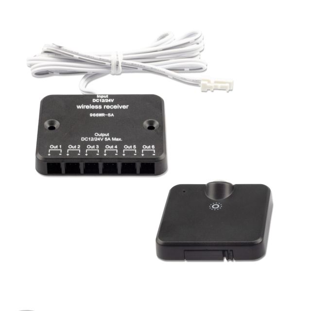 Plug&Play-F LED Touch/Funk PWM-Dimmer mit PIR Sensor, 12-24V/DC 5A, 1 Kanal, inkl. Funktaster