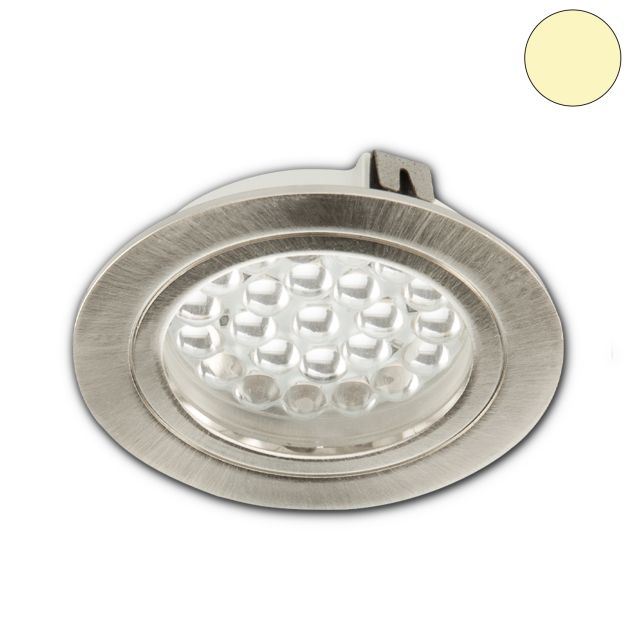  Plug&Play-F LED Möbeleinbaustrahler, 12V/DC, 4W, silber, 3000K, 60°, dimmbar