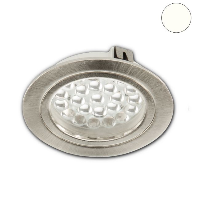  Plug&Play-F LED Möbeleinbaustrahler, 12V/DC, 4W, silber, 3000K, 60°, dimmbar
