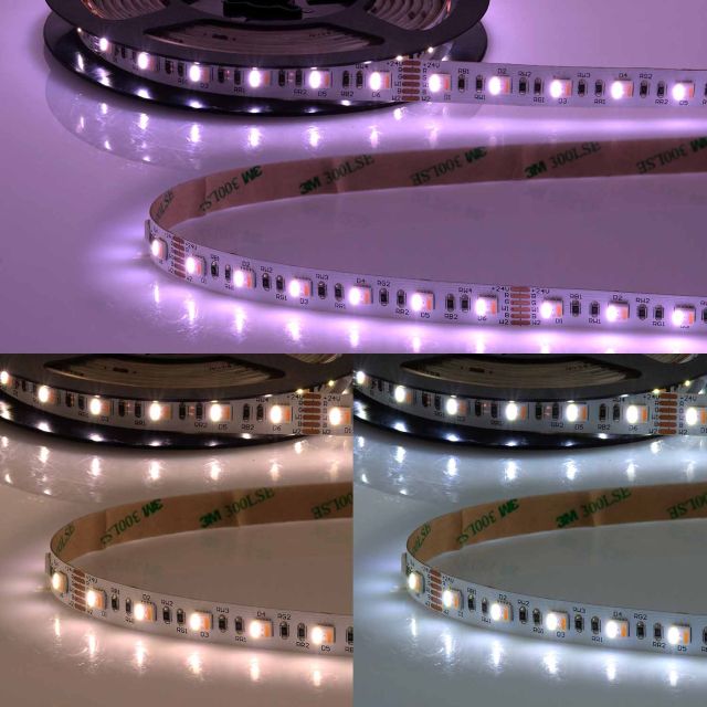LED Streifen SIL, 24V, 19W, RGB/WW/KW CCT, IP20, 5in1 Chip, 500cm