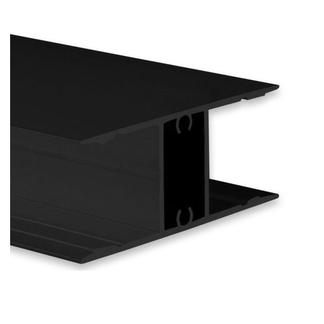 LED Leuchtenprofil Hide Two Up&Down, Aluminium schwarz RAL 9005, 200cm