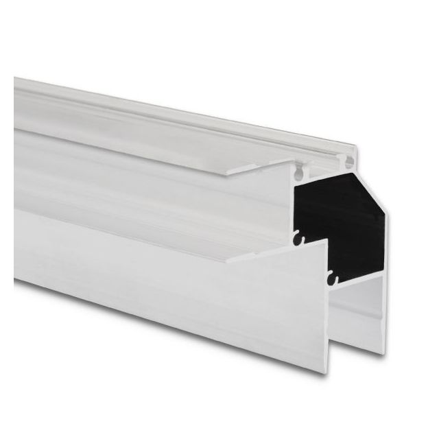 LED Leuchtenprofil Hide Corner, Aluminium weiß RAL 9003, 200cm