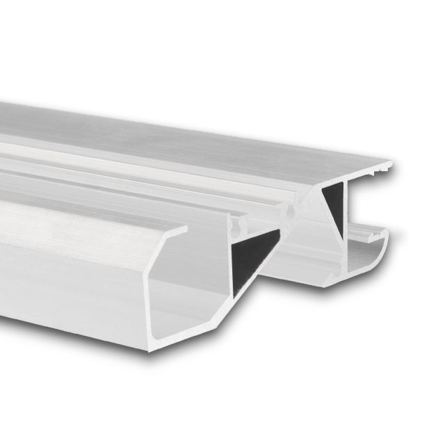 LED Sockelleistenprofil Hide Low, Aluminium weiß RAL 9003, 200cm