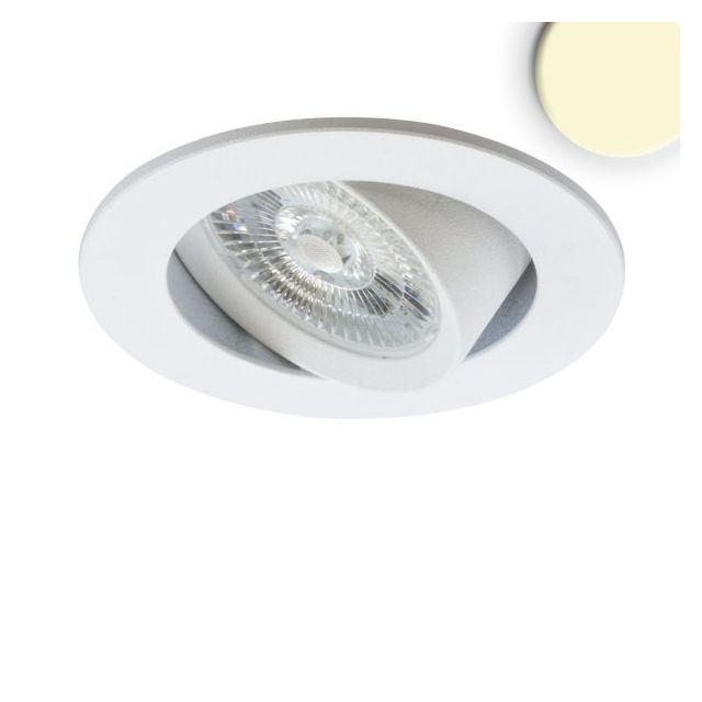LED Einbauleuchte Flat68, weiß, 9W, rund, 3000K, dimmbar