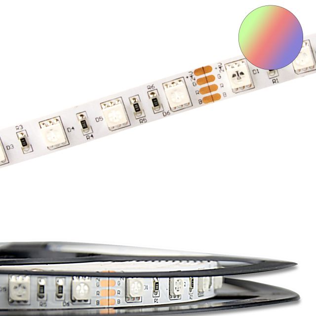 LED Streifen ECO 24V, 14,4W pro Meter, IP20, RGB, 3M Rolle
