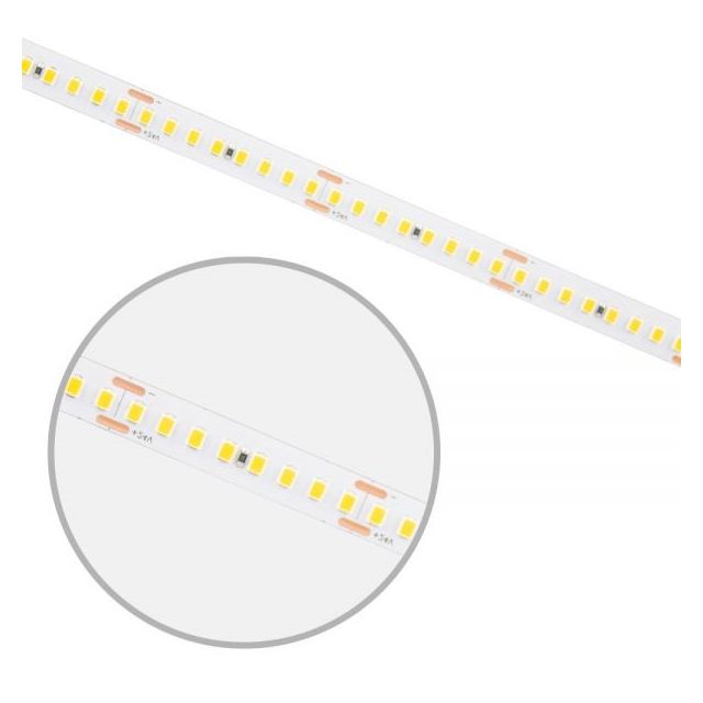 LED Streifen ECO-Plus 24V, 12W, 160 LED pro Meter, IP20, CRI80, warmweiss, 5m Ro