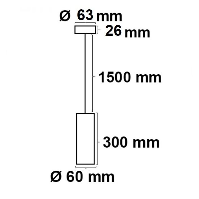 LED Pendelleuchte Cylinder300, schwarz, rund, GU10, exkl. Leuchtmittel