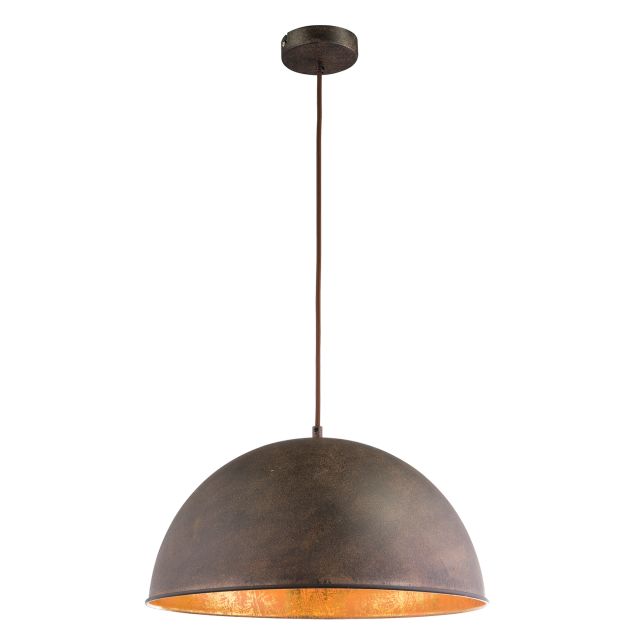 LED Hängeleuchte Xirena I, Metall rost-/goldfarben, 60W, exkl. 1xE27 Leuchtmittel
