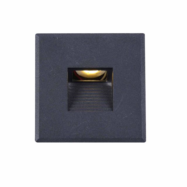 LED Wandeinbauleuchte Sys-Wall68, 230V, 3W, ColorSwitch  und Cover eckig, schwarz 3