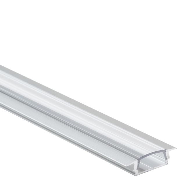 Profi LED Profil Alu Mini/Wing 12 Alu eloxiert, 2 Meter inkl. Abdeckung klar