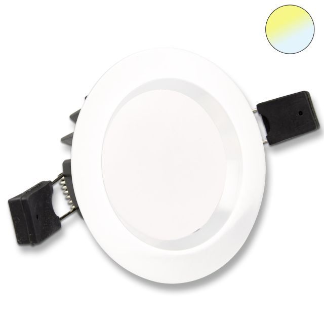 LED Einbaustrahler Slim, rund rückversetzt, weiss, 12W, IP44, 100°, 3000/4000K