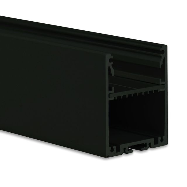 LED Leuchtenprofil Lampe30, Aluminium schwarz RAL 9005, 200cm