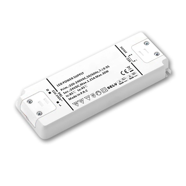 LED Trafo, 24V/DC, 0-30W, ultraflach, SELV
