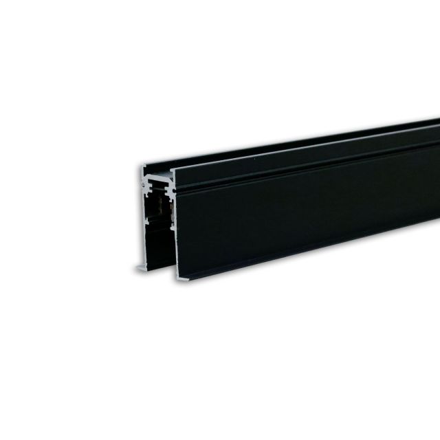 MagPro48 Einbauschiene, schwarz, 200cm, 4-polig, inkl. Endkappen und Schutzcover