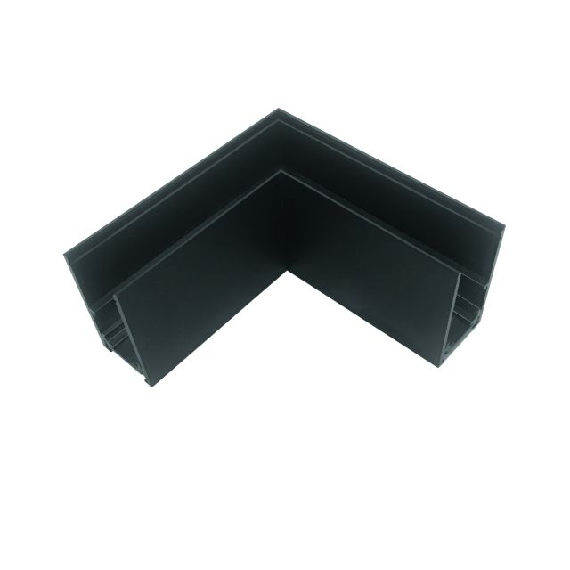 MagPro48 Eckschiene 90° horizontal, schwarz, nicht stromführend, für Aufbauschiene