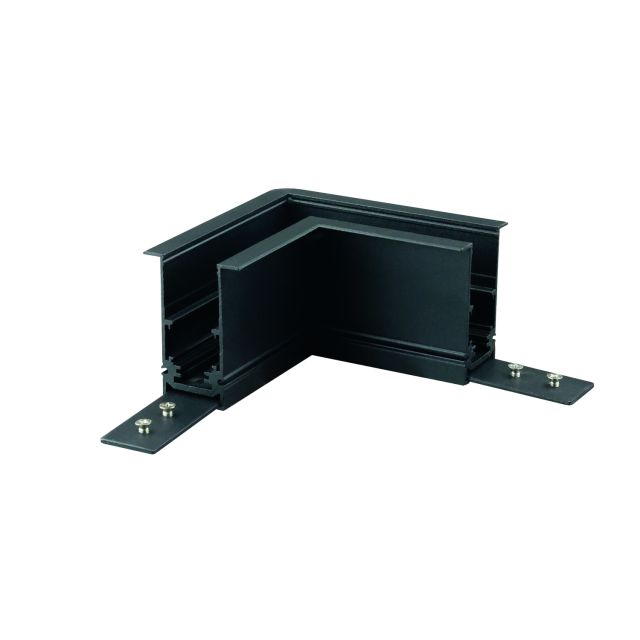 MagPro48 Eckschiene 90° horizontal, schwarz, nicht stromführend, für Einbauschiene