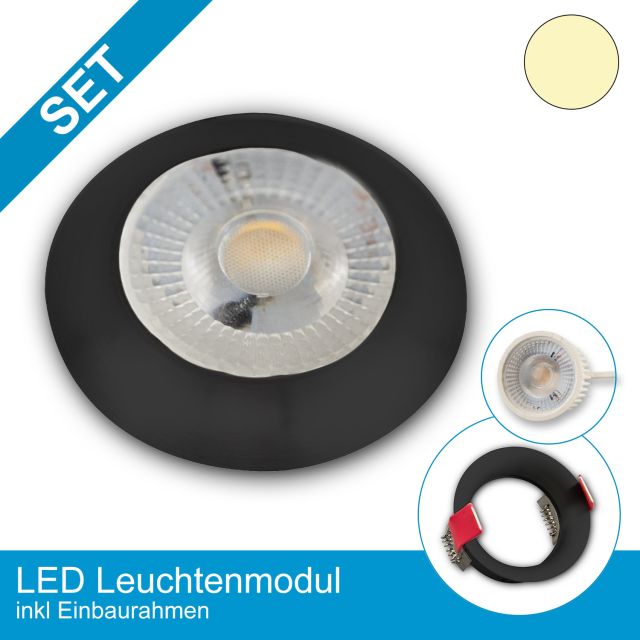 Einbaustrahler-Ultraslim Alu schwarz mit LED-Modul 3 Stufen Dimmbar ohne Dimmer
