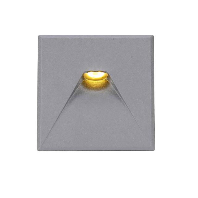 Plug&Play-F LED Wandeinbauleuchte E2, 24V/DC, grau, 4000K, dimmbar, inkl. Einputzdose