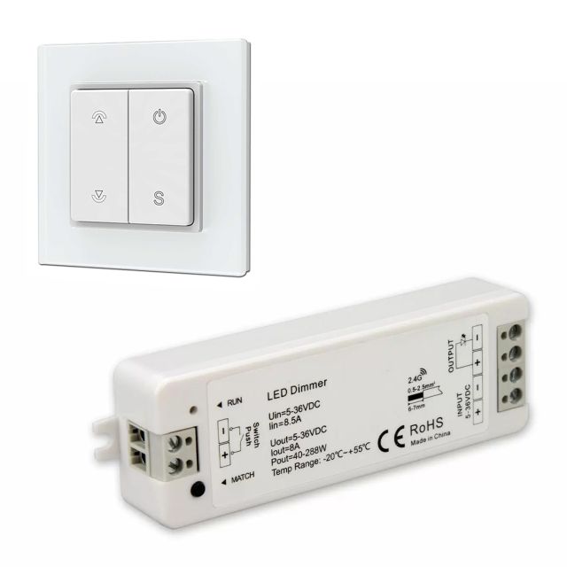 SERRI Single Color Dimmer 36566, inkl. Tast-Aufputz-Schalter