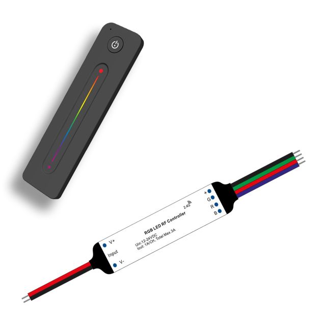 SERRI RGB Mini Funk Controller 37451, inkl. 1 Zonen Fernbedienung Slide