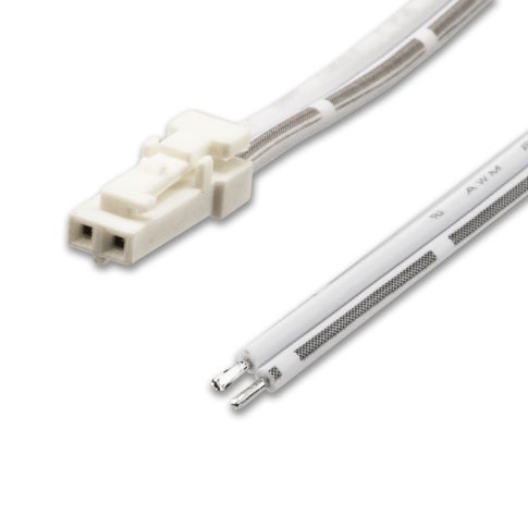 Plug&Play-F Anschlussstecker Male, 2-polig, max. 3A, wei&szlig;, 30cm