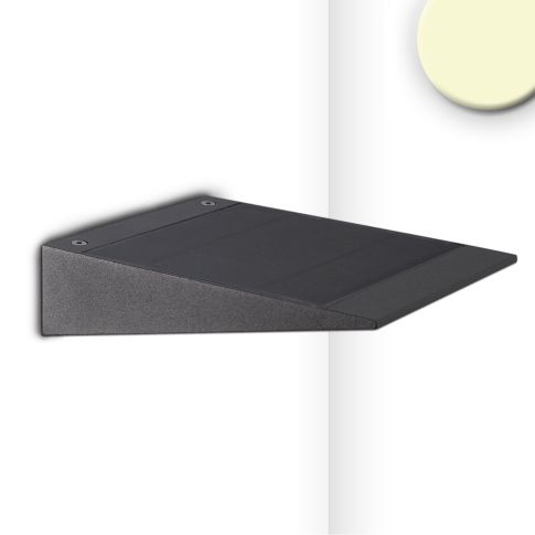 LED Solar Wandleuchte, 2W, 3000K, IP54, mit HF-Bewegungssensor