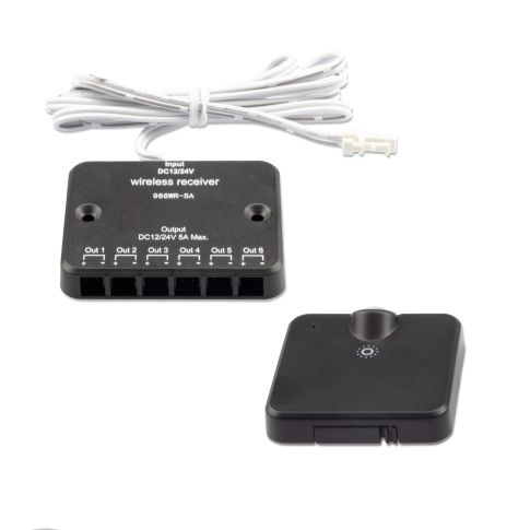 Plug&Play-F LED Touch/Funk PWM-Dimmer mit PIR Sensor, 12-24V/DC 5A, 1 Kanal, inkl. Funktaster