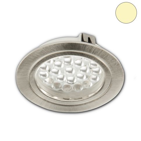 Plug&Play-F LED M&ouml;beleinbaustrahler, 12V/DC, 4W, silber, 3000K, 60&deg;, dimmbar
