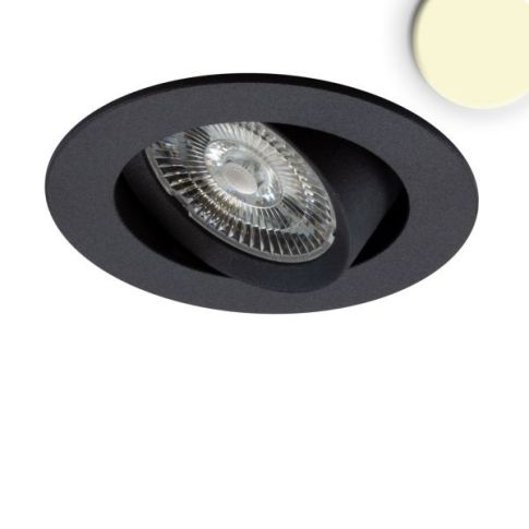 Plug&Play-F LED Einbauleuchte Flat68 rund, 24V/DC, 8W, schwarz, 3000K, dimmbar